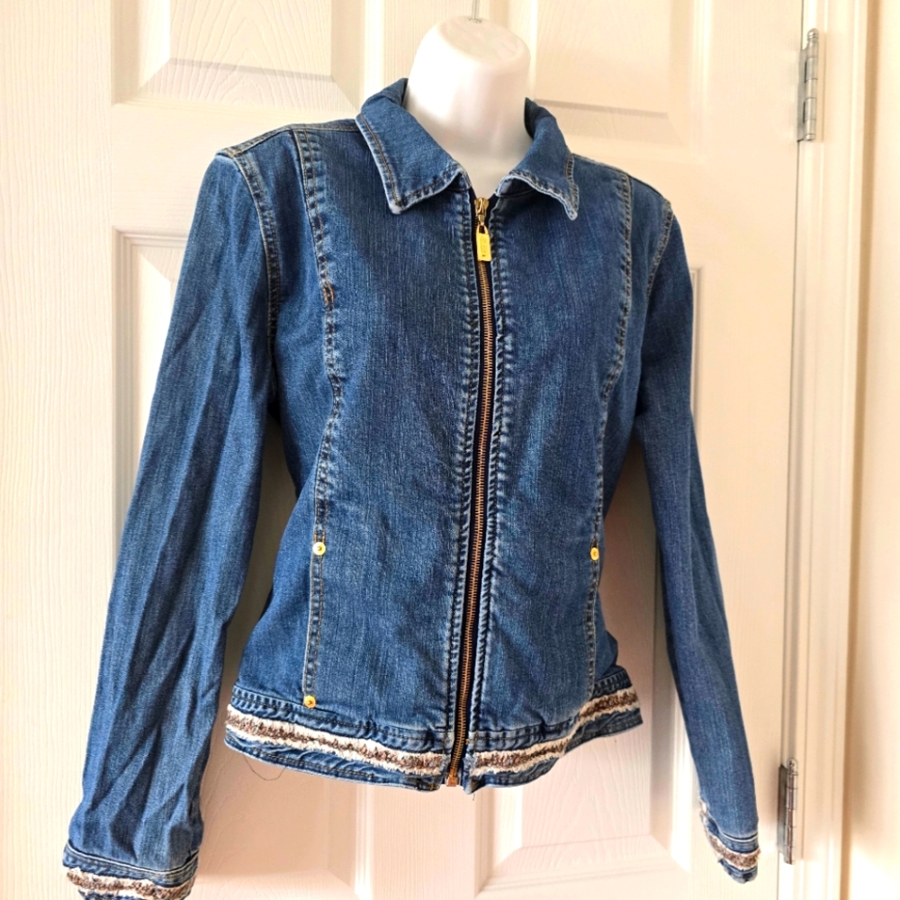 St.Johns Sport Blue Denim Jacket, Size Medium